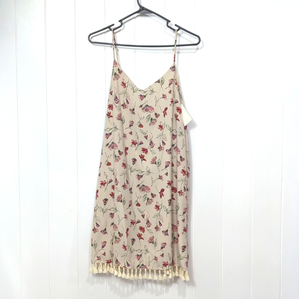 Mod Ref Floral Midi Dress - Cream and Red